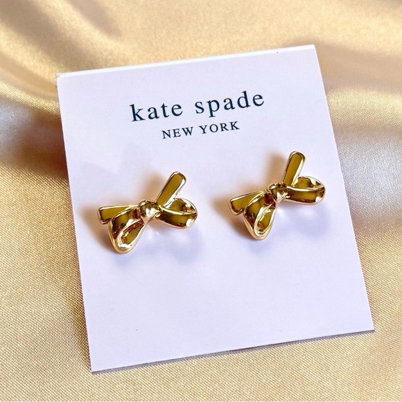 kate spade Jewelry - Kate Spade Gold Bow Earrings